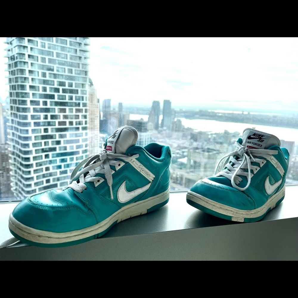 Nike Supreme Air Force 2 Low (Teal)